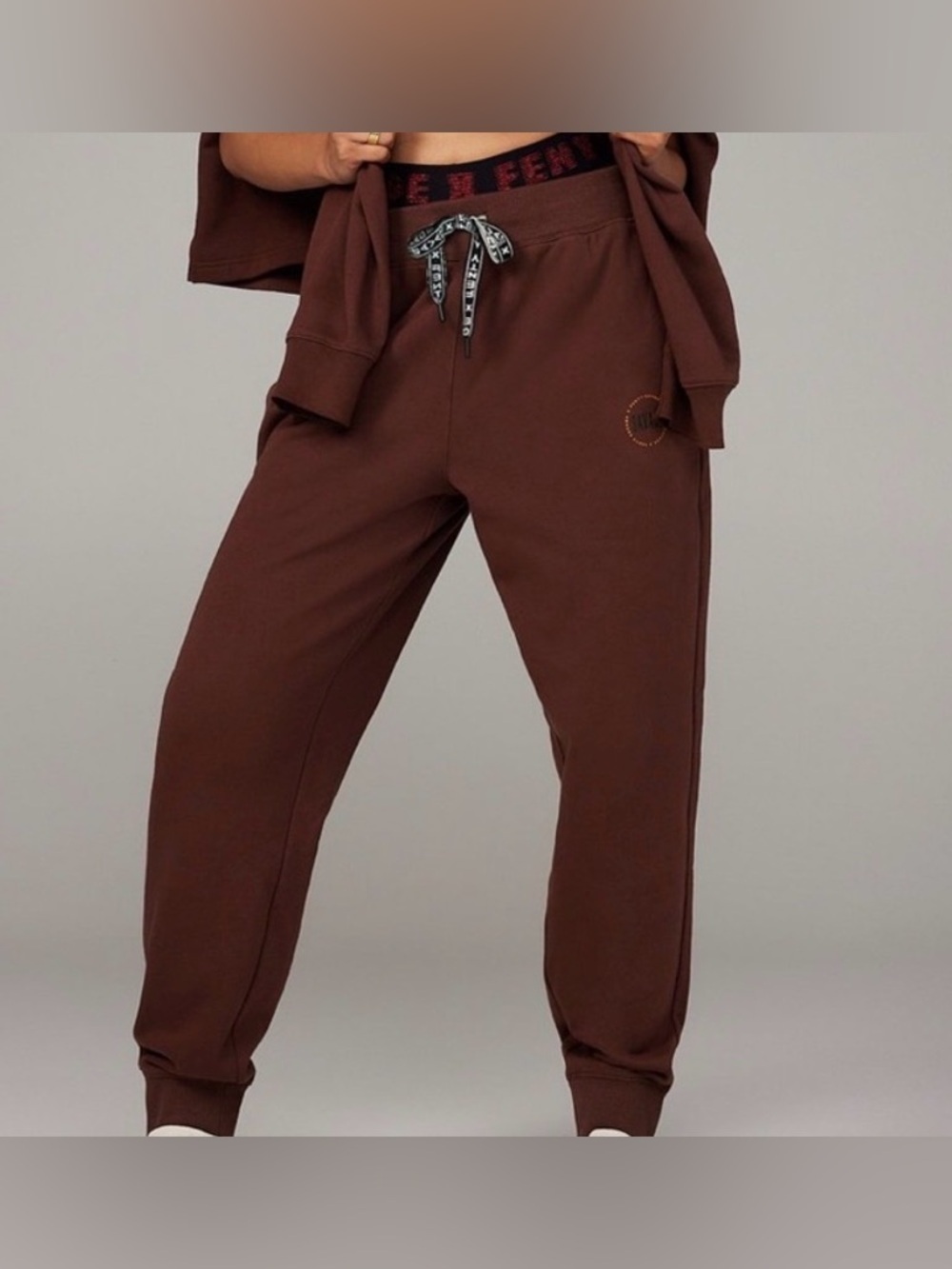 Savage x Fenty brown terry sweatpants, medium